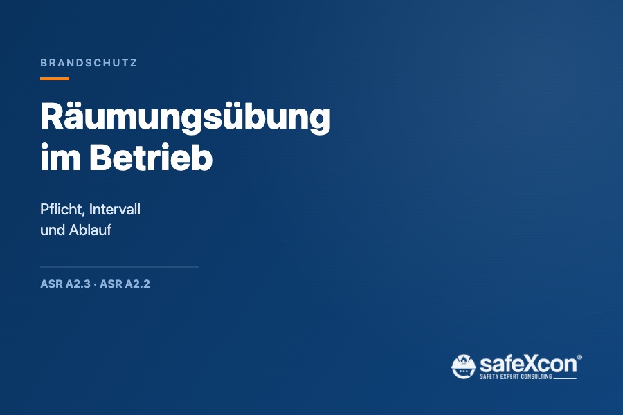 Titelgrafik: Räumungsübung im Betrieb